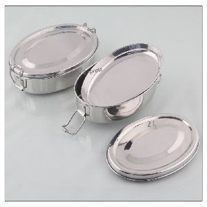 Metal Oval Lunch Box