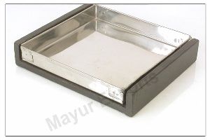 Stainless Steel Wood Base Tray