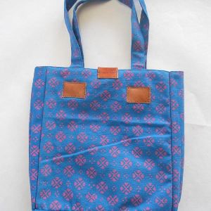 canvas leather cotton fabric handbag