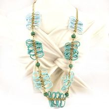 Flowered Turquoise Necklace