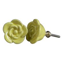 Handcrafted Yellow Flower Knobs