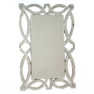 Rectangular Shaped Venetian Mirror With Unique Borders