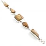 925 silver picture jasper bracelet