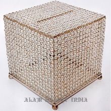 crystal bead tissue wedding box