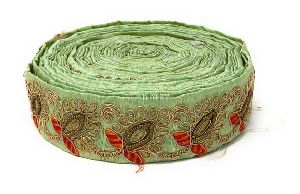 9 Meter Silver Gold Red Orange Embroidery Roll Lace