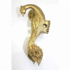 Metal Peacock Brass Natural finish Door Handle