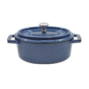 8 OZ. MEDITERRANEAN BLUE DIE CAST ALUMINUM MINI OVAL cookware