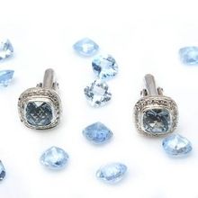 Natural Blue Topaz and zircon Gemstone