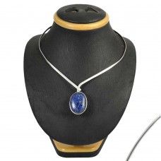 925 Silver Jewelry Traditional Lapis Gemstone Necklace