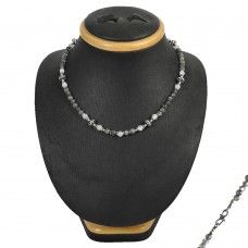 Artisan Labradorite, Rainbow Moonstone Sterling Silver Necklace Jewelry