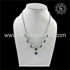 Graceful 925 Sterling Silver Mystic Gemstone Necklace Jewelry
