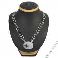 Apatite Gemstone Sterling Silver Necklace