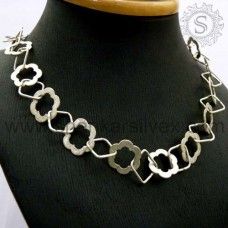 Party Wear 925 Sterling Silver Necklace Handmade Jewelry