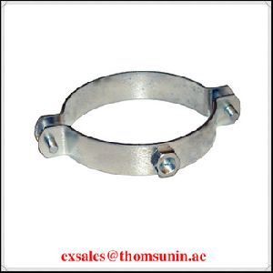 unlined suspended pipe clamps