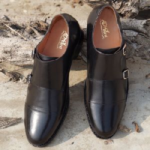 welted Cepheus Black Slip on Formal Shoes