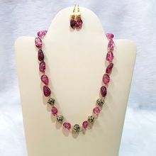 tumbles beads necklaces with earrings