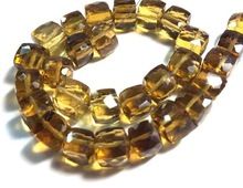 Natural  Quartz Faceted Box Beads