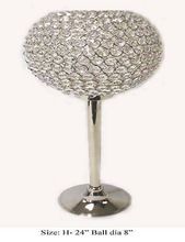 CRYSTAL BALL CANDLE STICK HOLDER