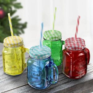 Colored Mason Glass Jar