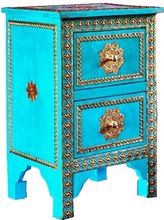 Turquoise Bedside Table