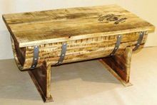 Wooden Barrel Style Coffee Table