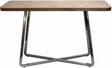 Wooden Top Metal Base Dining Table