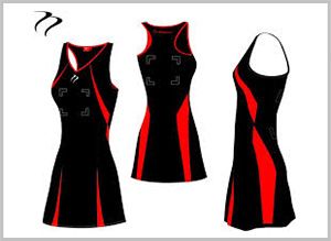 Black Dress Netball Uniform
