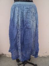 dyed pattern popular long skirts for girls