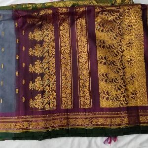 sico gadwal sarees with self borders with blouse