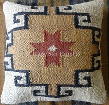 jute rugs hand woven decorative throw pillow case kilim cushion