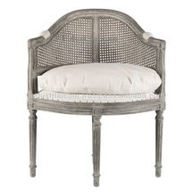 Bella White Color Wash Club Dining Chair