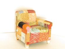 Colorful Fabric One Seater Simple Sofa