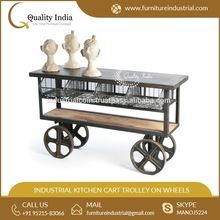 Industrial Kitchen Cart Trolley On Wheel