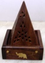 Wooden Pyramid Incense Cone Holder