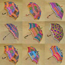 Embroidered Patchwork Umbrella