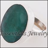 Plain Indian Emerald Ring