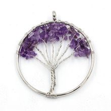 Amethyst tree of life pendants