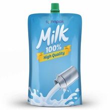 Milk Stand Up Pouch with Center Spout