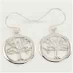 TREE OF LIFE Beautiful Earrings 925 Solid Sterling Silver Jewelry PLAIN NO STONE