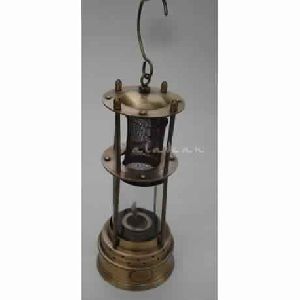 Antique Brass Miner Lamp