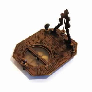 Brass Antique ship sundial compass