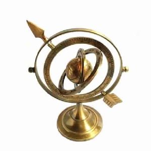 Brass Armillary Sphere 8 Inch