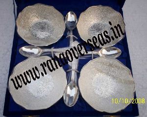 Silver Plated Bowl Set with Spoon