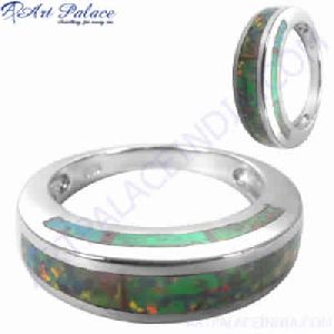 Inlay Jewelery Gemstone Silver Ring