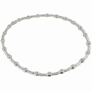Stylish Cubic Zirconia Gemstone Silver Necklace