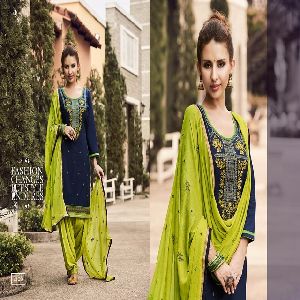 HEAVY EMBROIDERED COTTON PATIYALA SALWAR KAMEEZ