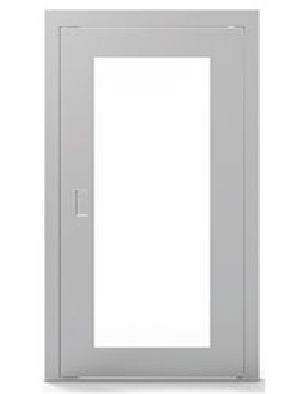 Glass Panel Metallic Swing Door