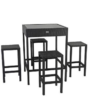 BAR TABLE WITH 4 STOOLS