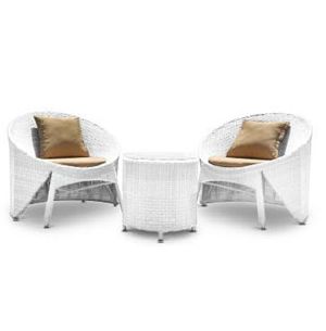 ENARRIA COFFEE TABLE WITH 2 CHAIRS WHITE