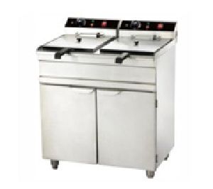 DOUBLE DEEP FAT FRYER WITH STORAGE
